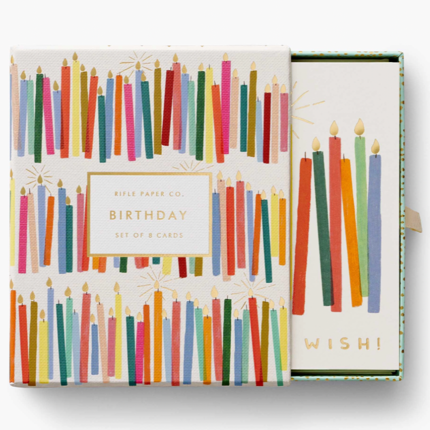 Rifle Paper Co. Geburtstagskarten-Set – 12 Karten Mit Umschlägen, Handgemacht In USA, 10,8 X 14 Cm