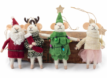 Load image into Gallery viewer, Mouse Holiday Felt Ornaments (10 Styles)
