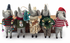 Wool Felt Elephant Ornament
