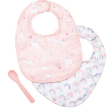 Load image into Gallery viewer, Baby Bib + Spoon Set (3 Styles)
