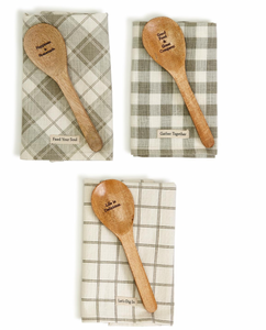 Gather Together Dish Towel & Spoon Set  (3 Styles)