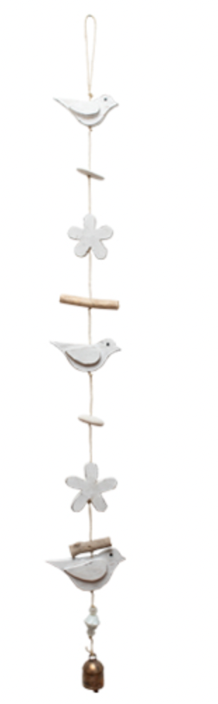 Flowers + Birds Wooden Chime