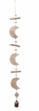 Load image into Gallery viewer, Three Moons Long Wooden Wind Chime
