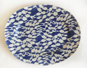 Terrafirma Ceramics Oval Platter, Medium, Cobalt