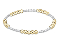 Enewton Classic Blissful Pattern 2mm Mixed Metal Bead Bracelet - 4mm