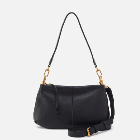 HOBO Advance Shoulder Bag (Black, Warm Honey)