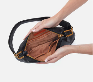 HOBO Advance Shoulder Bag (Black, Warm Honey)