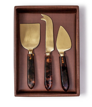 Load image into Gallery viewer, Tortoise Cheese Knives, Set of 3
