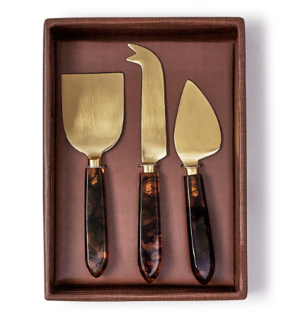 Tortoise Cheese Knives, Set of 3