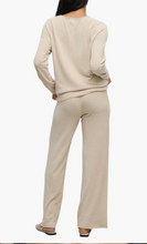 Load image into Gallery viewer, Barefoot Dreams CozyChic Lite Jersey Roll Pullover and Wide Leg Pant Set, Stone
