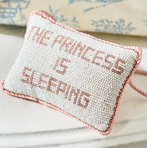 The Prince/Princess Is Sleeping Beaded Pillow