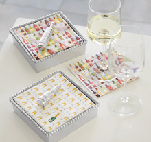 Load image into Gallery viewer, Mariposa Beaded Silver Napkin Box
