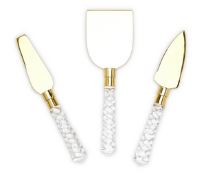 Crystal Clear Cheese Knives, Set of 3