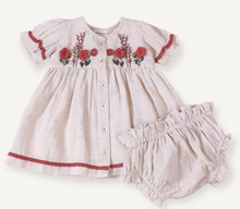 Load image into Gallery viewer, Victoria Embroidered Floral Baby Dress
