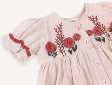 Load image into Gallery viewer, Victoria Embroidered Floral Baby Dress
