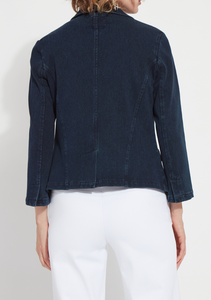 Lysse Della Denim Cropped Blazer - Indigo