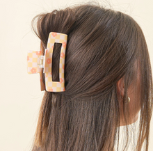 Load image into Gallery viewer, Floral Hair Clip (Peach, Blue)
