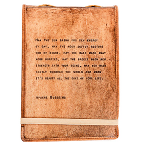 Leather Journal Embossed with Quote  - 7" x 9"