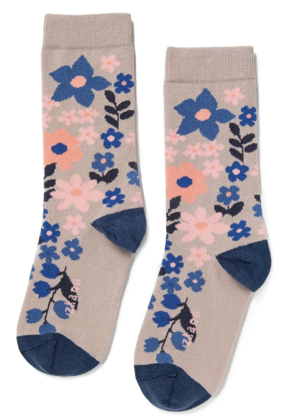 Spring Flowers Cotton Crew Socks