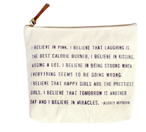 Canvas Zip Quote Bag (8 Styles)