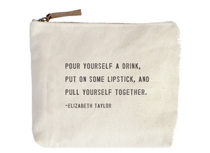 Canvas Zip Quote Bag (8 Styles)