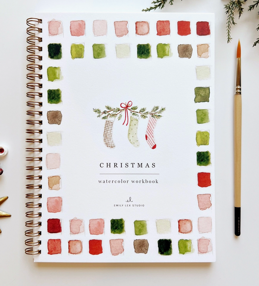 Christmas Watercolor Workbook