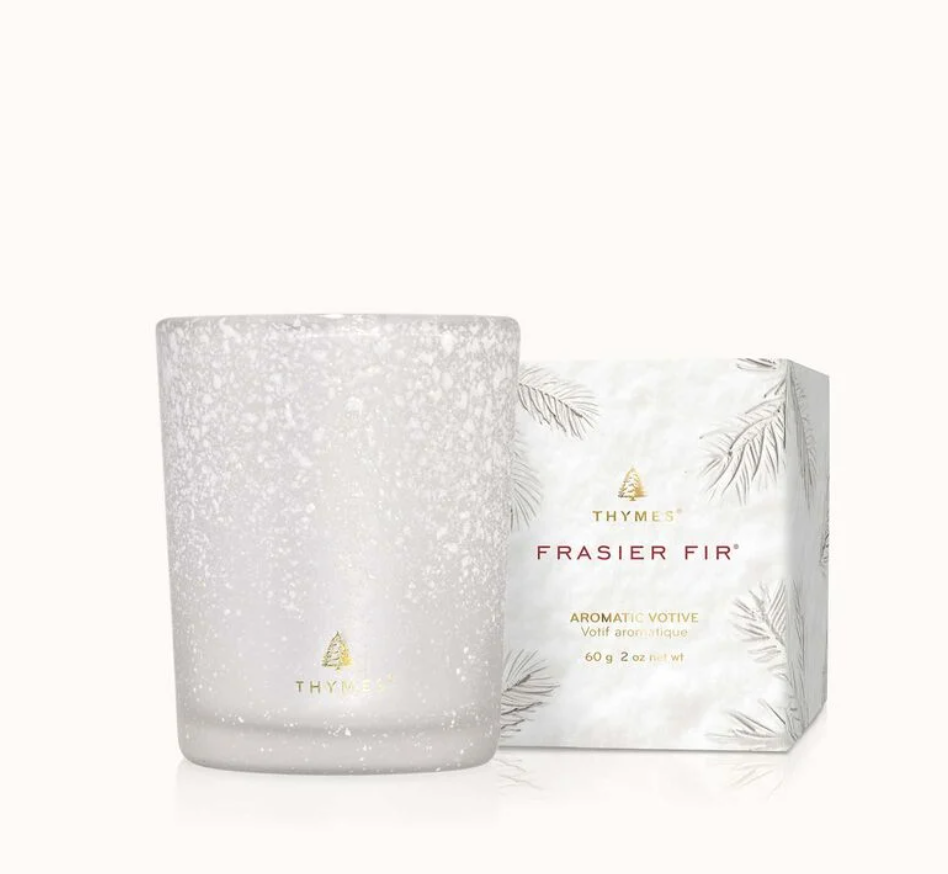 Frasier Fir Flocked Votive Candle