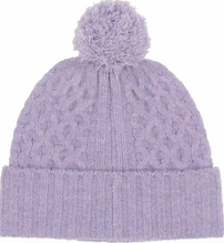 Load image into Gallery viewer, Cable Pom Pom Hat (Grey, Cashew)
