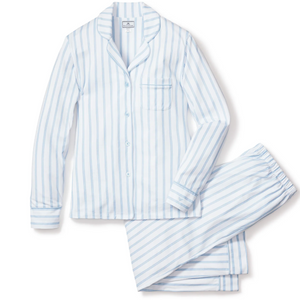 Pima Pajama Set, Periwinkle Stripe