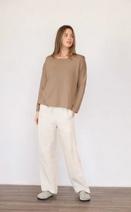 Boxy Sweater, Camel