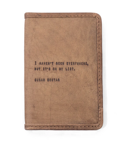 Leather Passport Holder with Quote (3 Styles)