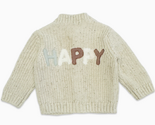 Load image into Gallery viewer, HAPPY Chunky Knit Baby Cardigan Sweater
