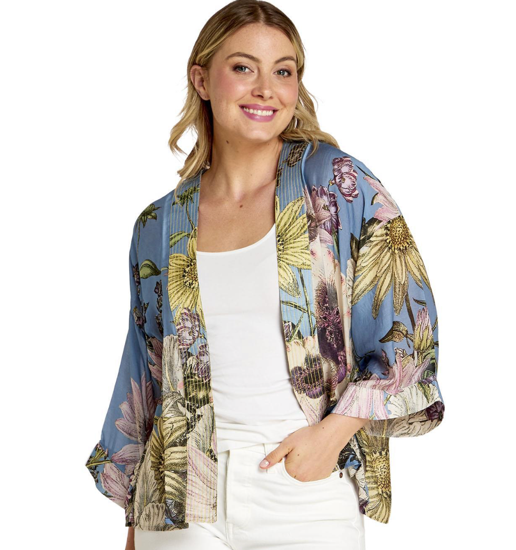 Blue Cornflower Kimono, Short