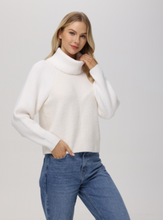 Load image into Gallery viewer, McKenzie Sweater with Removable Turtleneck Collar (Taupe, Sea Salt)
