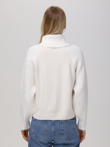 McKenzie Sweater with Removable Turtleneck Collar (Taupe, Sea Salt)