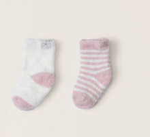 Load image into Gallery viewer, Barefoot Dreams CozyChic Baby Heart Socks, 2 pack (Pink or Carbon)
