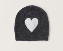 Load image into Gallery viewer, Barefoot Dreams CozyChic Lite Infant Heart Beanie (Carbon, Pink)
