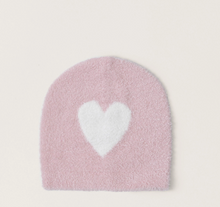 Load image into Gallery viewer, Barefoot Dreams CozyChic Lite Infant Heart Beanie (Carbon, Pink)
