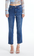 Load image into Gallery viewer, Bayeas High Rise Straight Leg Jean, Dark Blue
