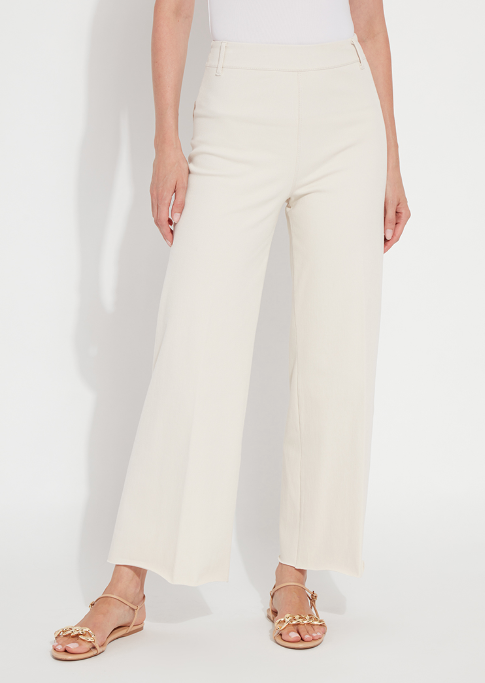 Erin Hi Waist Wide Leg Denim -Oat