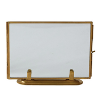 Load image into Gallery viewer, Brass + Glass Photo Frame, 2 Styles
