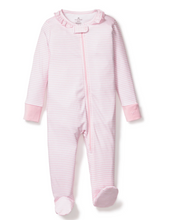 Load image into Gallery viewer, Pink Stripe Footed Romper
