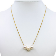 Load image into Gallery viewer, Cristina V Floating Triple Freshwater Pearl Necklace

