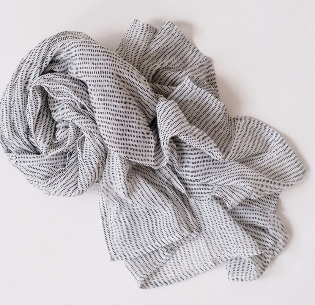 Hand Block Printed Scarves, 6 Colors