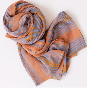 Hand Block Printed Scarves, 6 Colors