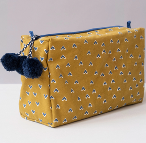 Hand Block Printed Toiletry Bag, 4 Patterns