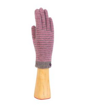 Load image into Gallery viewer, Wool + Angora Striped Knit Gloves (6 Patterns)
