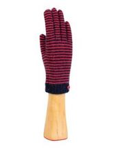 Load image into Gallery viewer, Wool + Angora Striped Knit Gloves (6 Patterns)
