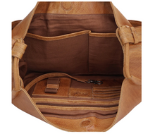 Load image into Gallery viewer, Lyons Tote Bag (Black, Cognac)
