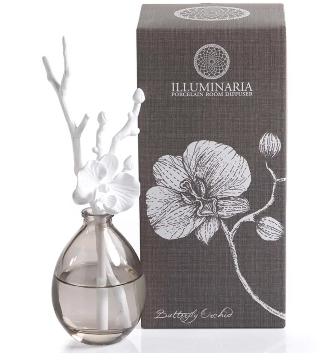 Illuminaria Porcelain Branch Diffuser, Butterfly Orchid